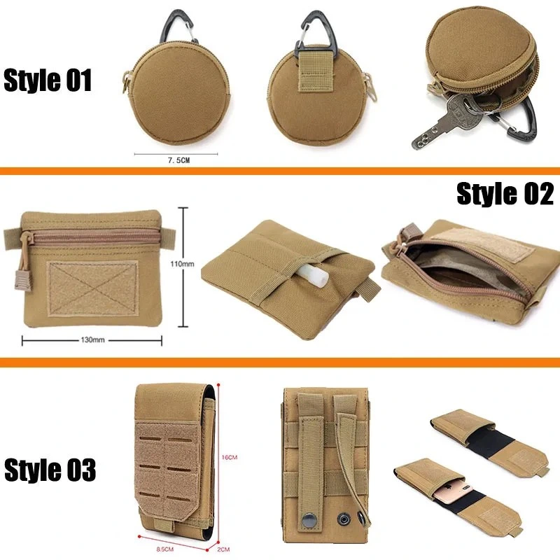 Military Tactical Pouch Molle Utility EDC Waist Medical First Aid Bag Belt Pouch Outdoor Sports Hunting Bag