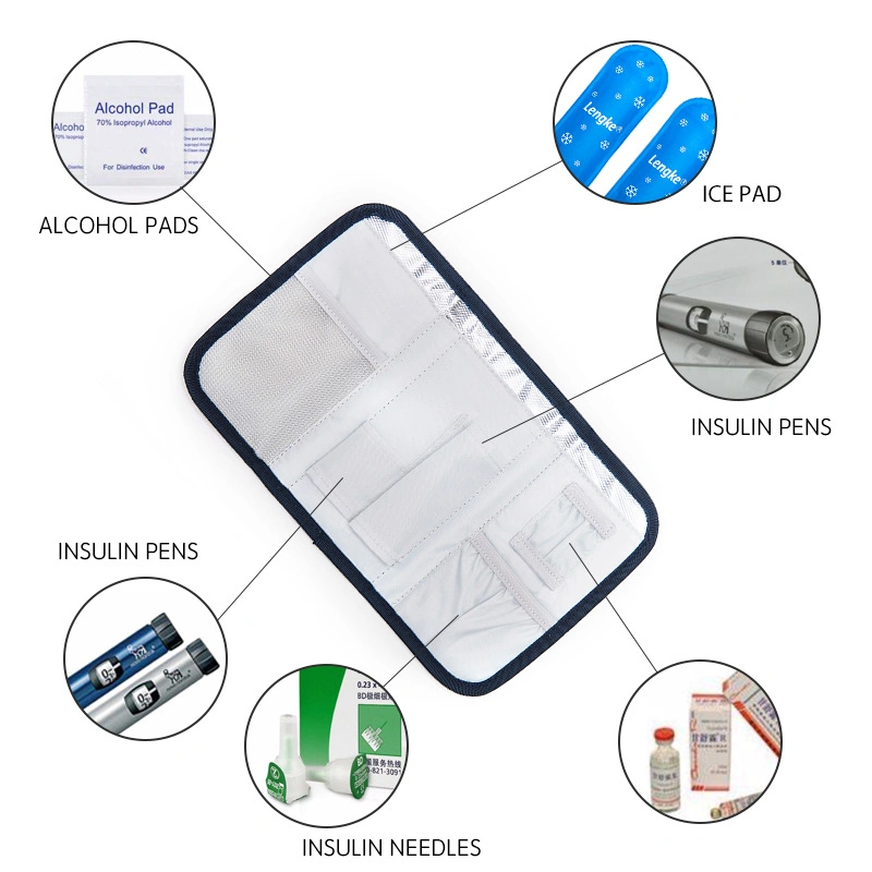 Customized Oxford Insulin External Refrigerated Medicine Thermal Insulation and Cold Pack Portable Waterproof Ice Pack Ice Pack