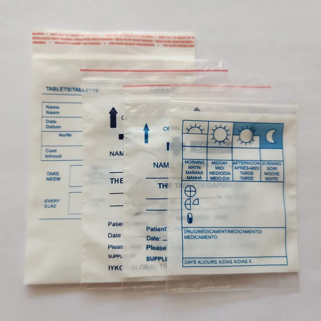 Wholesale Medical/Medicine Ziplock Bag/Small Plastic Bag for Drug