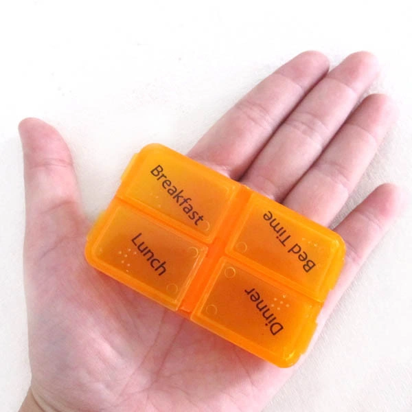 Gift for 4 Case Pill Box Travel Pill Container Personal Medical Case