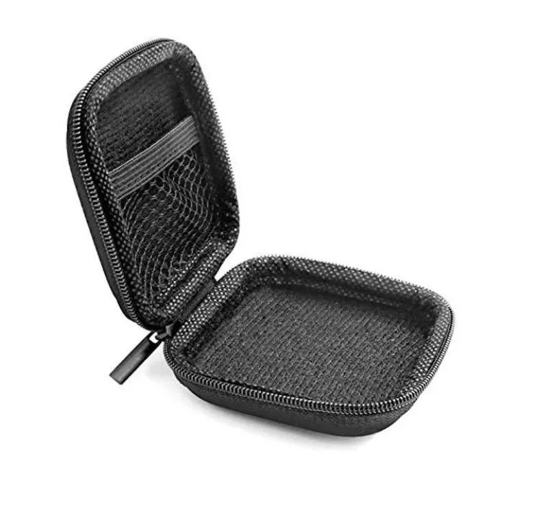 Custom Logo Portable EVA Zipper Earphone Organizer Cable Storage Box Carrying Case