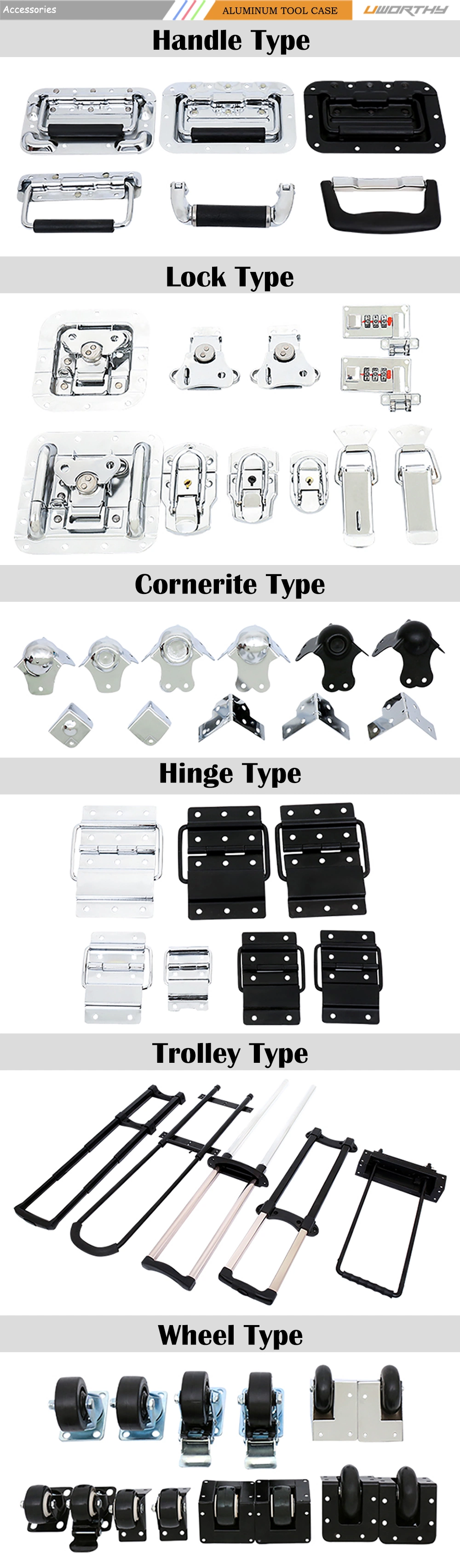 Custom Aluminum Equipment Protective Instrument Carrying Case with Shockproof EVA Foam Inside Lockable Hard Aluminum Tool Case