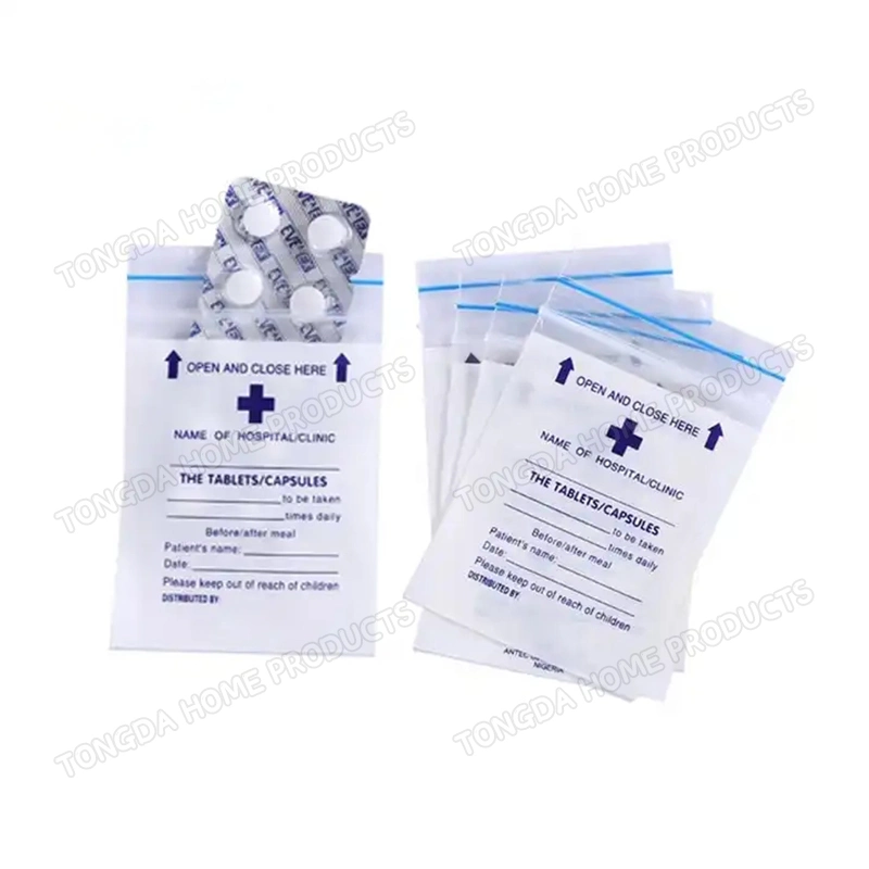 High Quality LDPE Sealed Self-Sealing Pill Small Package Convenient Dispensing Plastic Medicine Bag