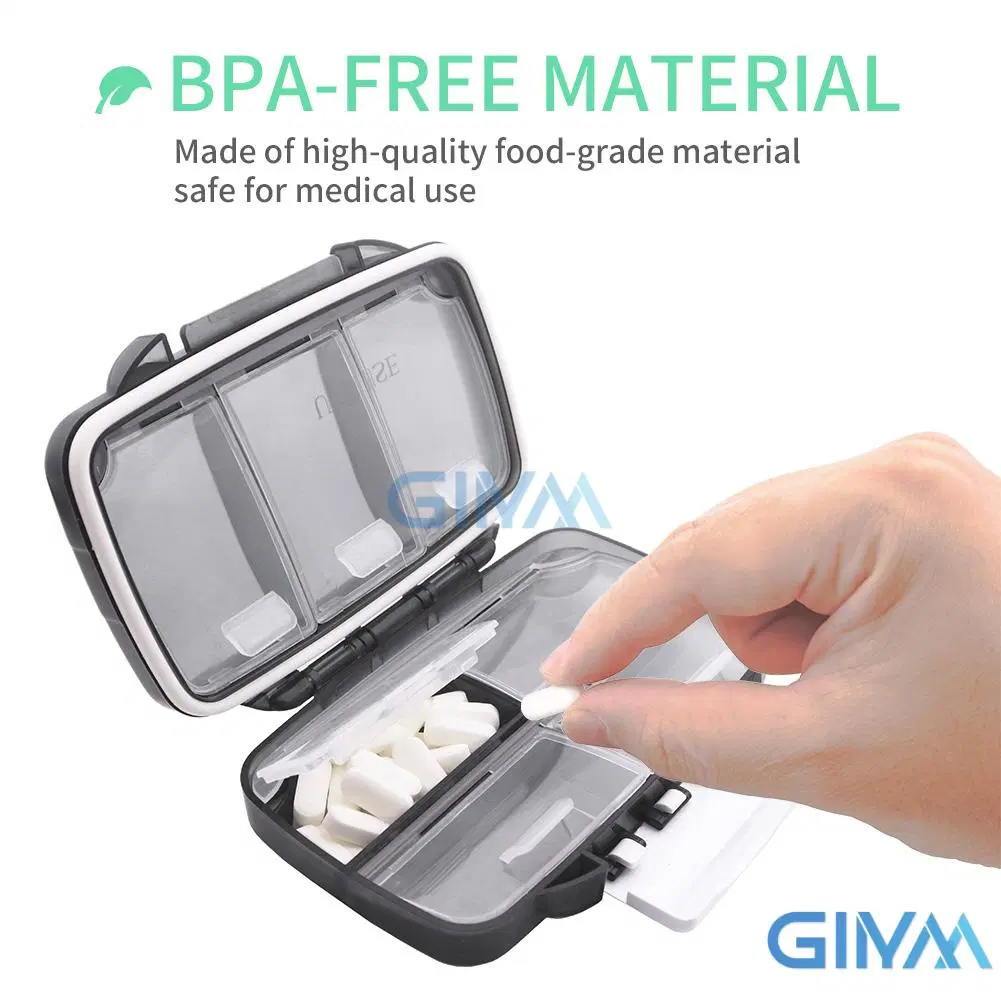 Travel Pill Organizer Large Portable Moisture Proof Vitamin Case