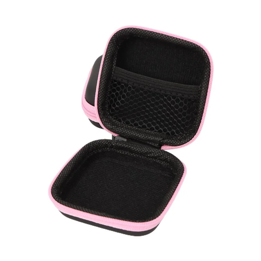 Square Shaped Carrying Storage Bag Earphone Hard Case