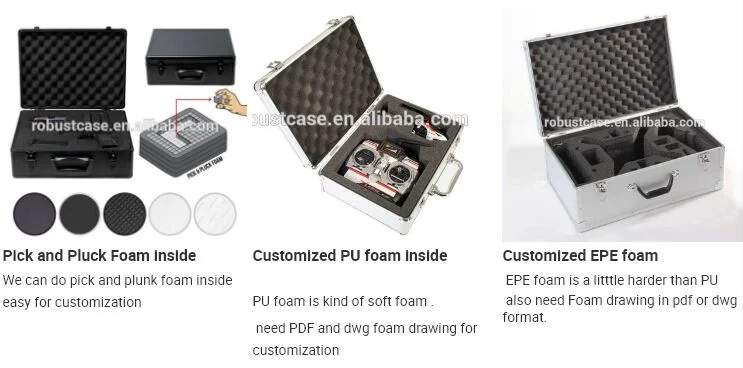 Durable Aluminum Tool Case with Hard EVA Foam Insert for Drilling Equipment