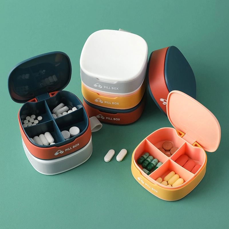 Small Travel Pill Container Pill Holder Compact Medicine Organizer Portable Vitamin Case Weekly Medicine Case