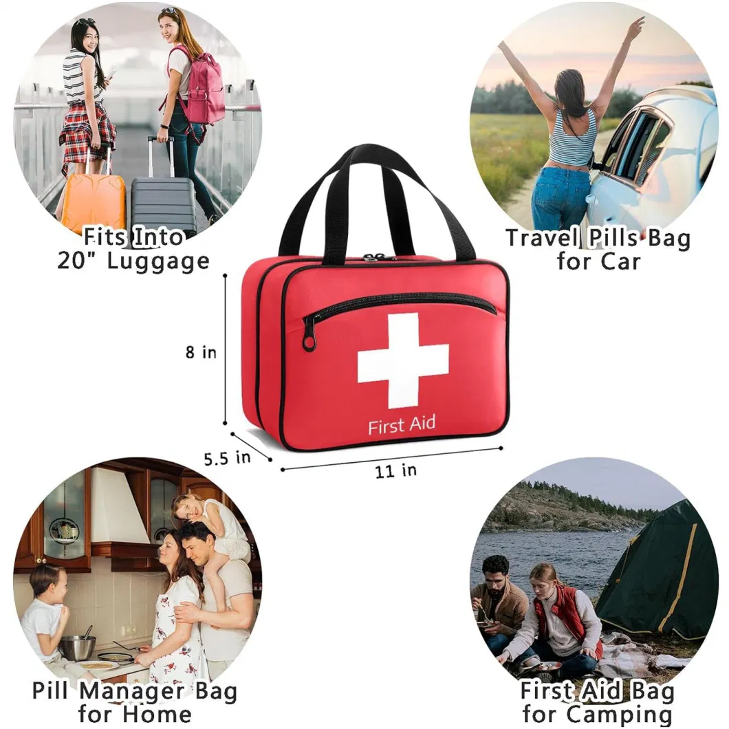 Custom Print Travel Pill Bottle Box Medicine Medication Medical First Aid Tool Storage Organizer Packaging Cloth Pouch Bag Case