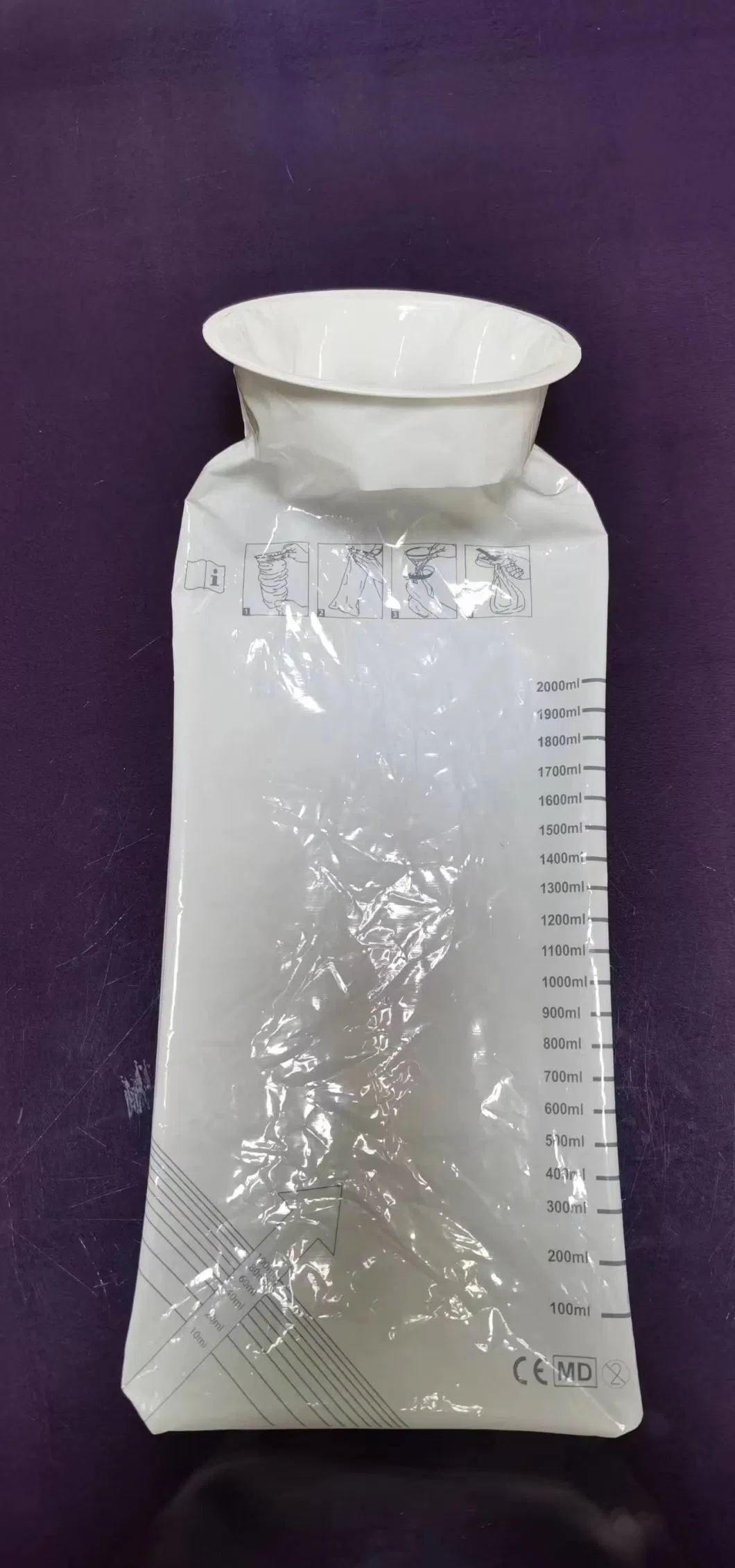 New Type Medical Biodegradable Plastic Plain Air Sickness Bag Vomit Bag Travel Use Emesis Bag