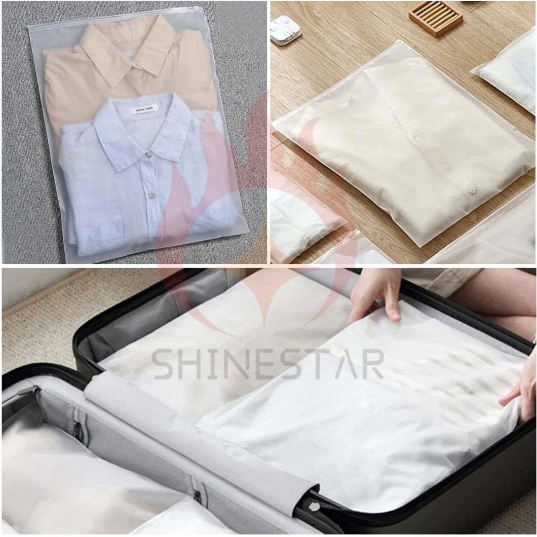 Frosted LDPE Slide Zipper Bag Poly Bags Plastic Packaging Bag for Medical, Travel