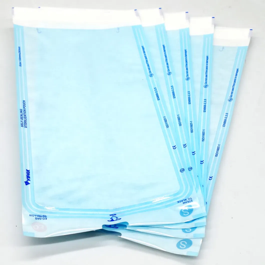 Disposable Medical Flat Gusseted Self-Sealing Sterilization Packing Paper Pouch