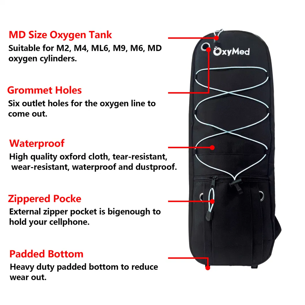 Medical Portable Oxygen Cylinder Bag Waterproof Oxygen Backpack for Oxygen Gas Cylinder