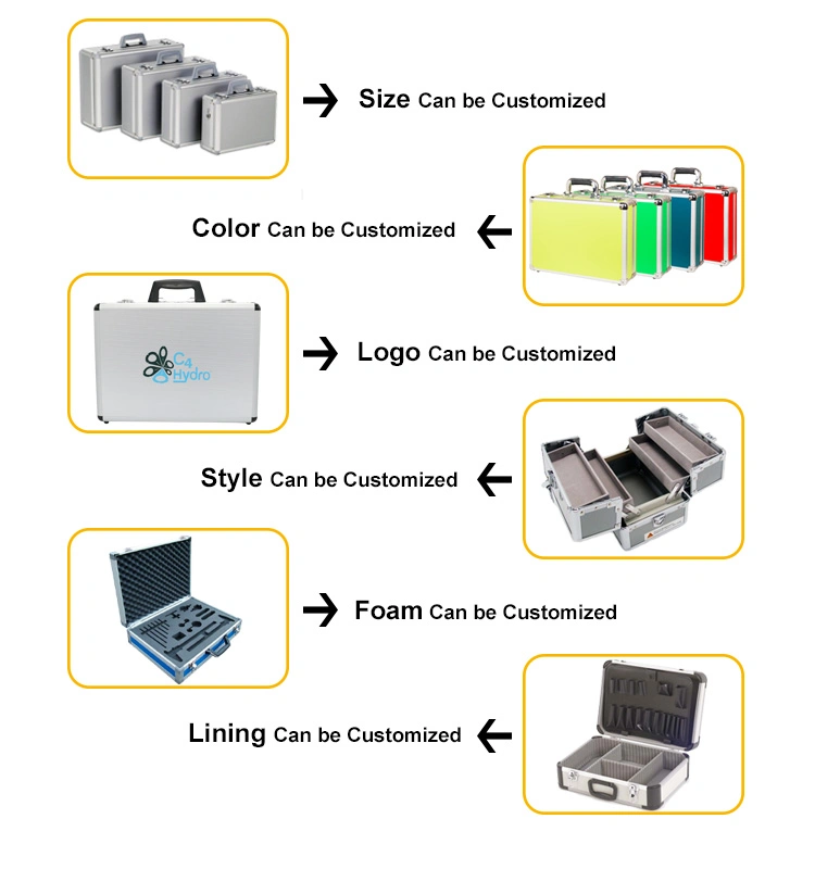 Durable Aluminum Tool Case with Hard EVA Foam Insert for Drilling Equipment