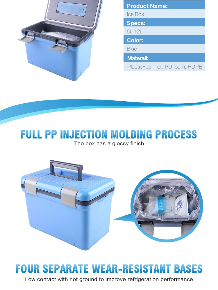 Portable Poultry Vaccine Cooler Box with Ice Packs for Medicine