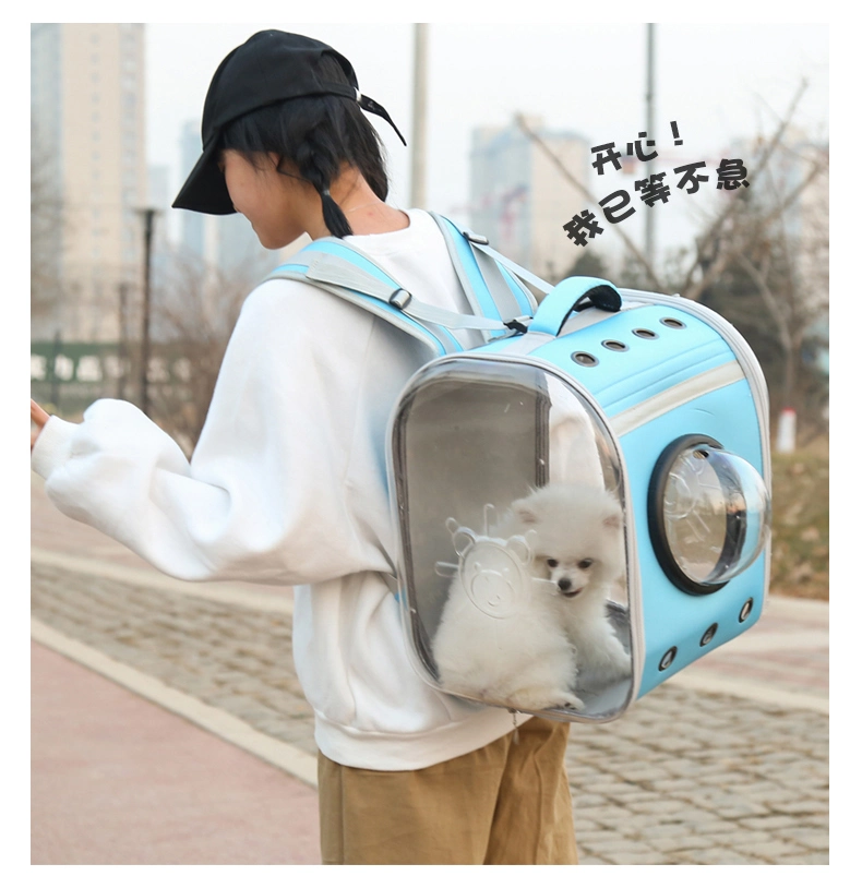 Square Transparent Space Cover Pet Backpack Breathable Bag Portable Dog Cat Bag