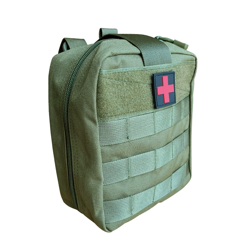 Army Green Tactical Outdoor Hiking Emergency Medical First Aid Kit Bag for Military