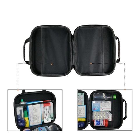 OEM EVA 220 Piece Premium Medical First Aid Kit Bag with Custom Logo Pocket