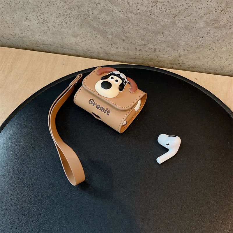 2024 Cute Cartoon Little Puppy Leather Case for Airpods 2 3 Generation Cover for Airpods PRO Earphone Protective Air Pods Shell