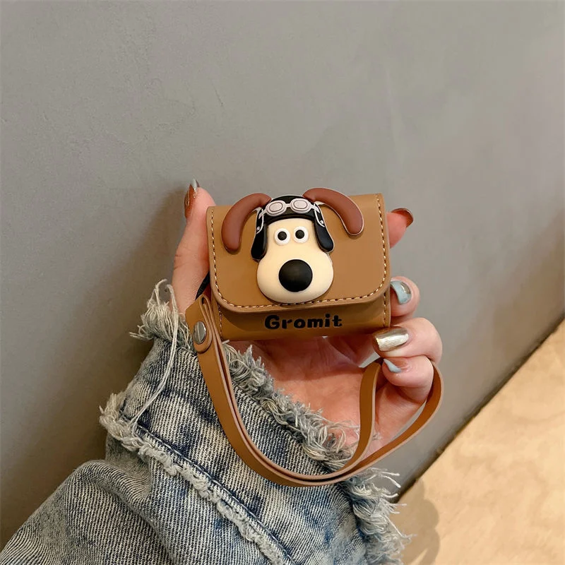 2024 Cute Cartoon Little Puppy Leather Case for Airpods 2 3 Generation Cover for Airpods PRO Earphone Protective Air Pods Shell