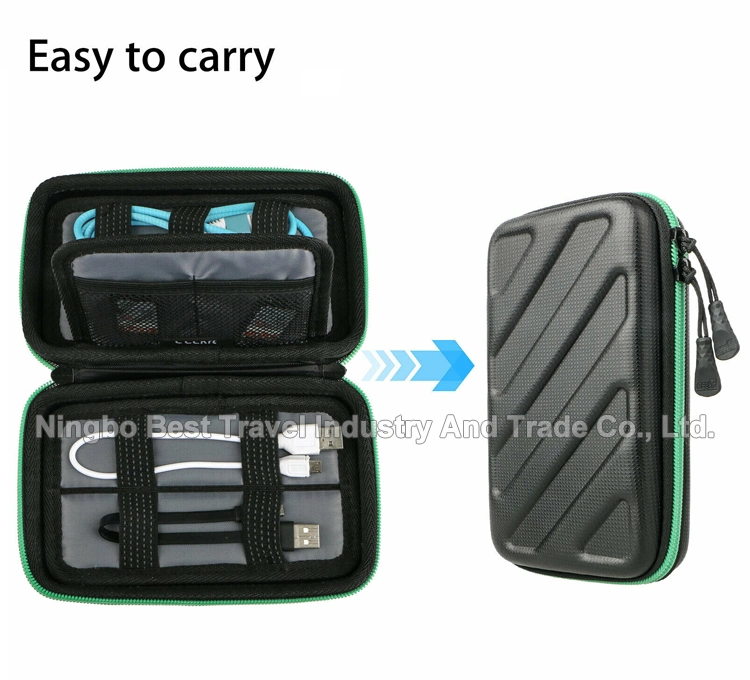 Travel Tool Electronics Accessories EVA Cable Storage Gadget Bag USB Cable Organizer Case