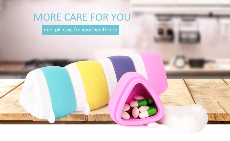 FDA Food Grade Silicone Waterproof Portable Medicine Pill Storage Box Organizer 30ml Mini Travel Case