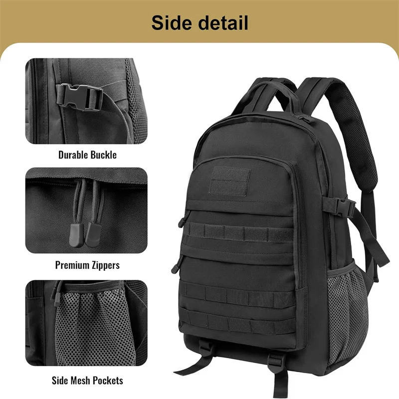 Relief Rescue Practical Black Militia Backpack Comfort Durability Emergency Moisture-Proof Reliable Lightweight Backpacks Adjustable Sternum Straps