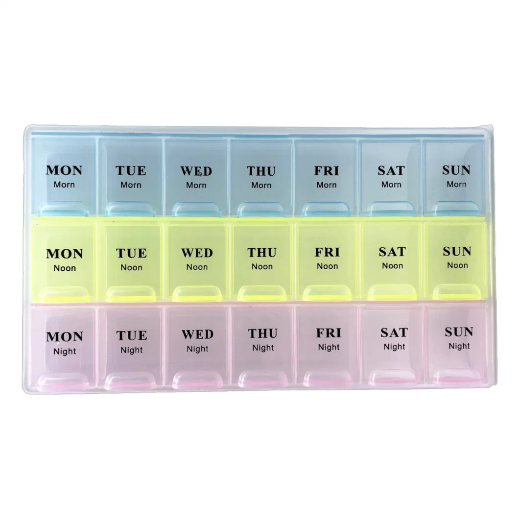 Child Proof Mini Medium Large 7 Days Weekly Monthly Plastic Pill Box Organizer with Tiimer Lock