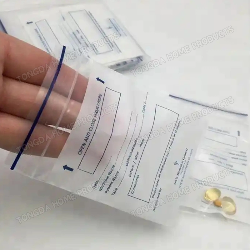 High Quality LDPE Sealed Self-Sealing Pill Small Package Convenient Dispensing Plastic Medicine Bag