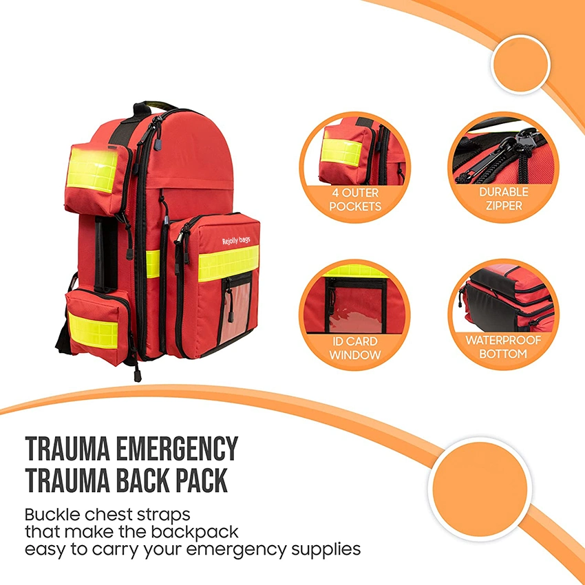 Trauma Emergency Medical Supplies Tactical Backpack for Holding O2 Tank First Aid Bag