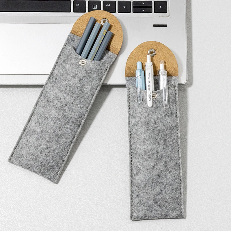 Felt Stationery Pouch for Eyeglasses Storage