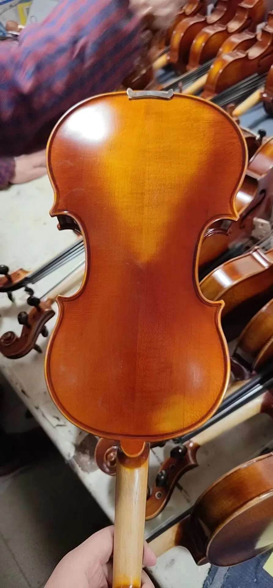 High Quality Antique Style Nice Flamed Ebony Parts Student Violin