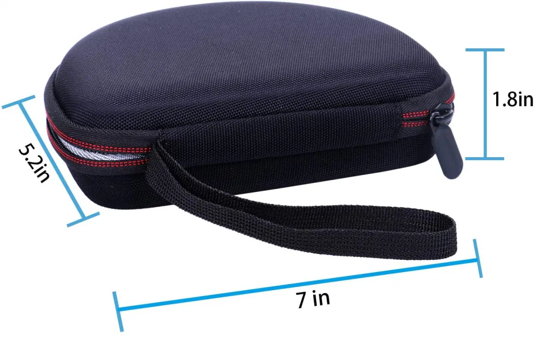 Factory Hot Sell EVA Hard Headphone Carrying Case with Handstrap Mesh Pocket Inside