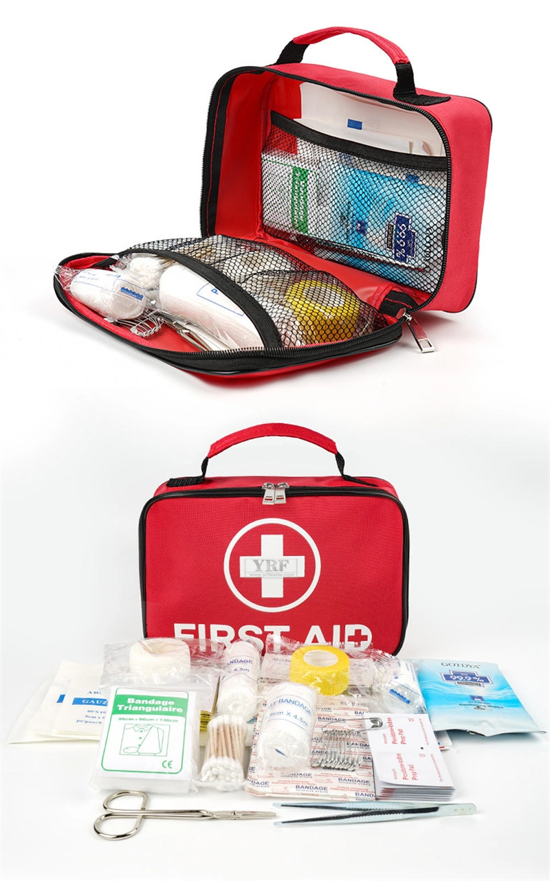 Medical First-Aid Red Bag Oxford Cloth First Aid Kit Waterproof Bags Pouch Ice Pack for Nurse Hospitals Clinics Sos Ambulance Bag