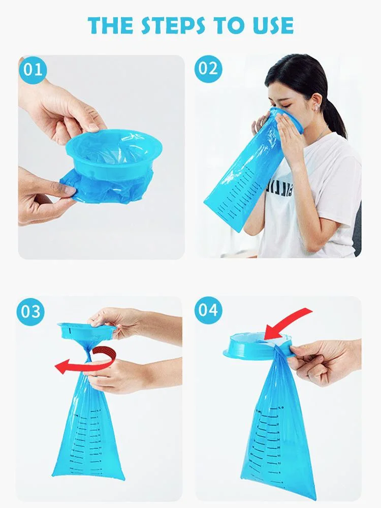 New Type Medical Biodegradable Plastic Plain Air Sickness Bag Vomit Bag Travel Use Emesis Bag