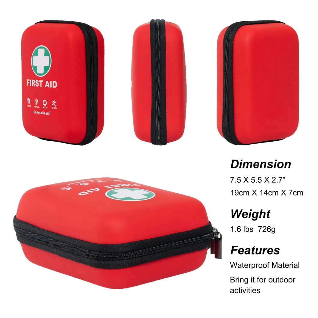 Waterproof Hard Case First Aid Red First Aid for Travel Emergency Medical Kit