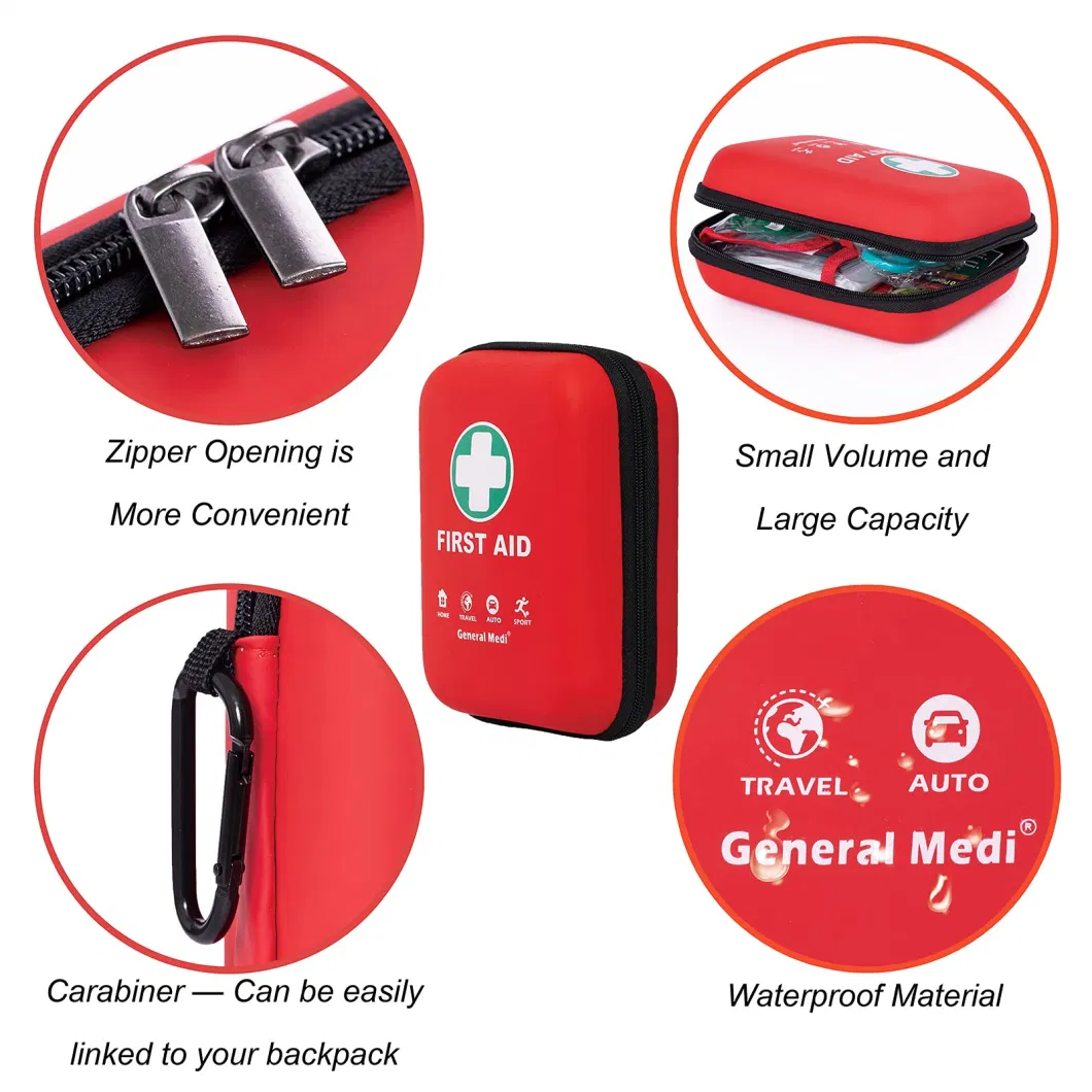 Waterproof Hard Case First Aid Red First Aid for Travel Emergency Medical Kit