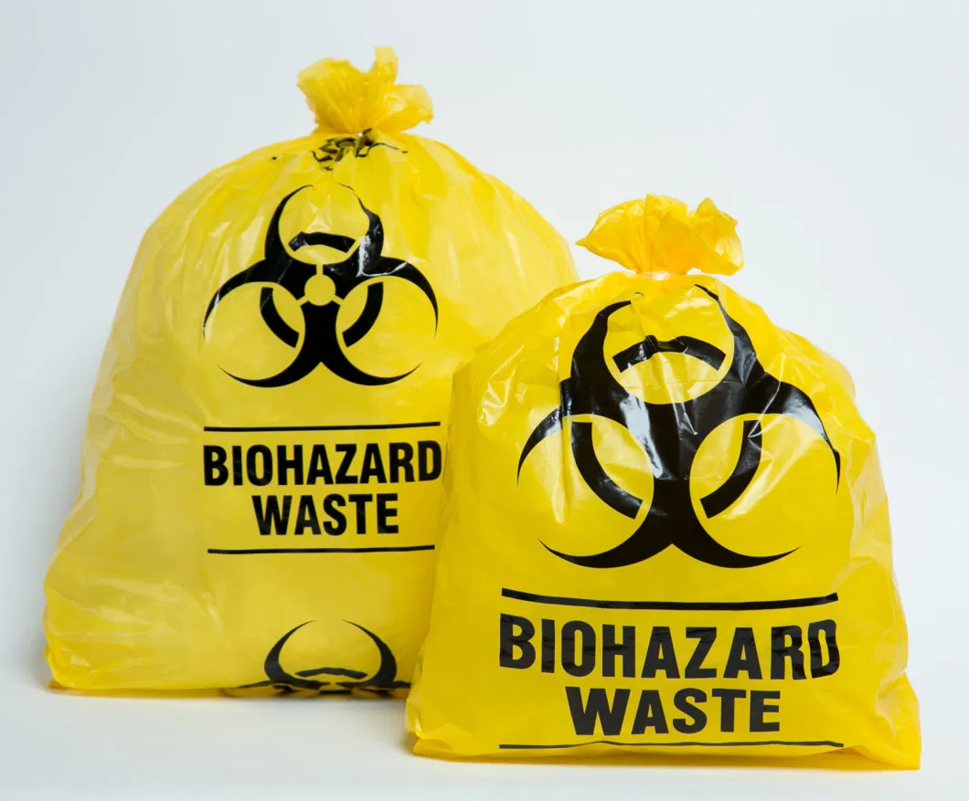 Siny Custom Size Plastic Disposable Medical Waste Bags Biohazard Bag Garbage Bags