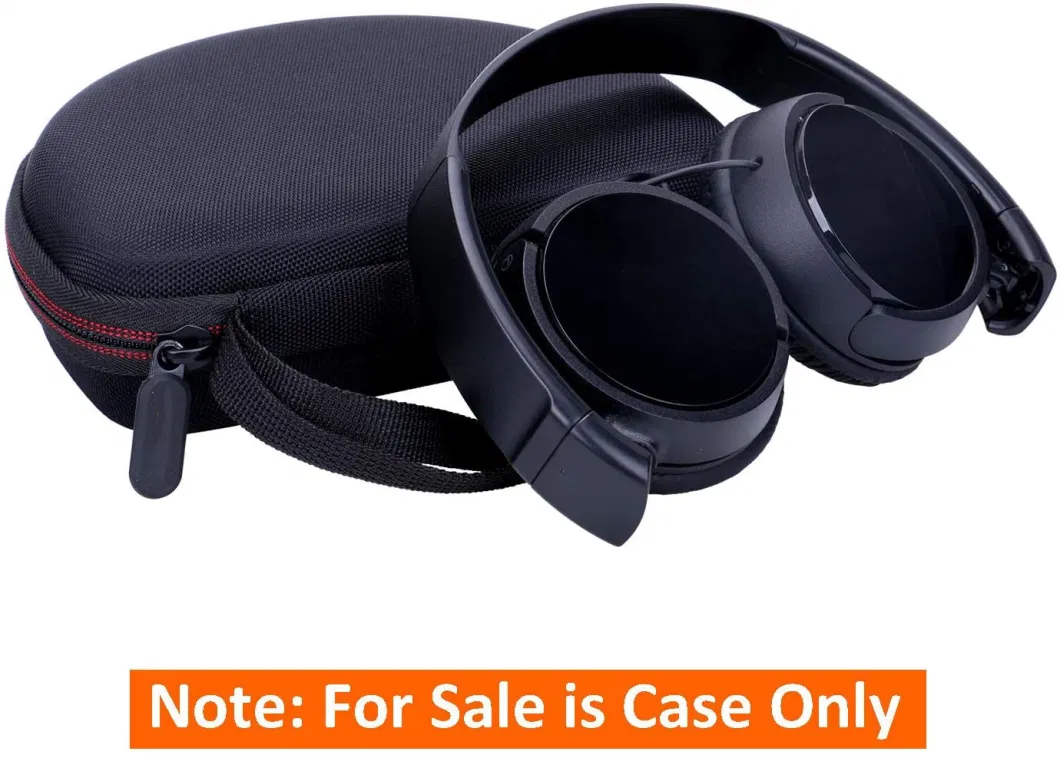 Factory Hot Sell EVA Hard Headphone Carrying Case with Handstrap Mesh Pocket Inside