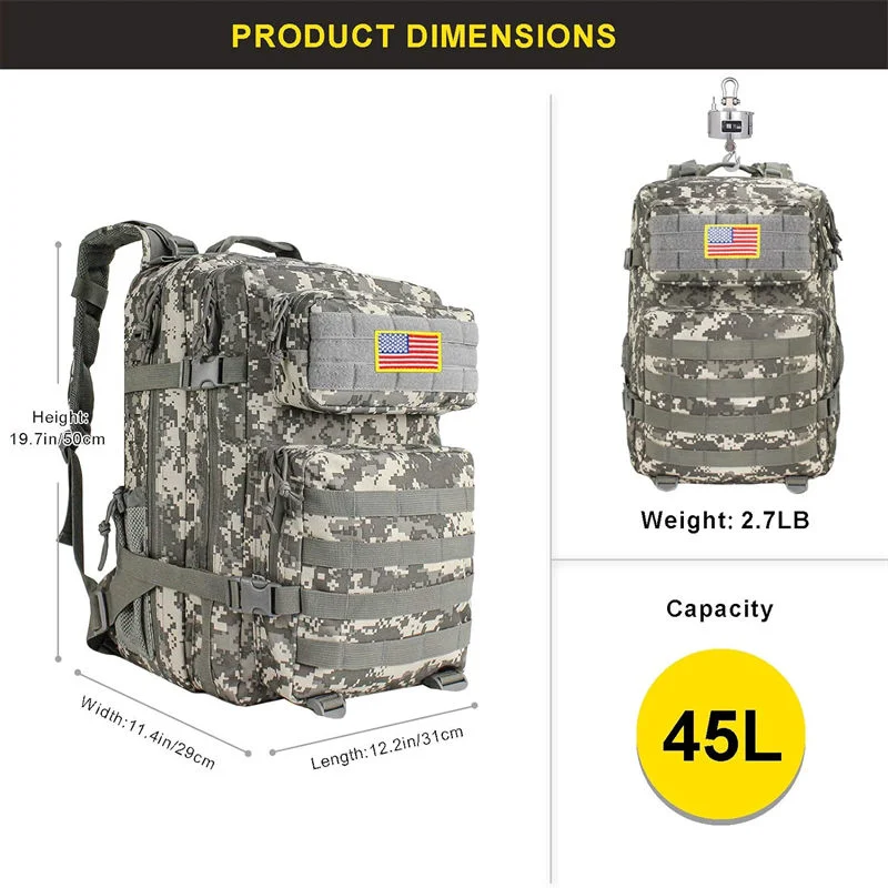 Earthquake Disaster Practical Camouflage Militia Backpack Comfort Durability Emergency Medical Services Reliable Lightweight Backpacks Breathable Support System