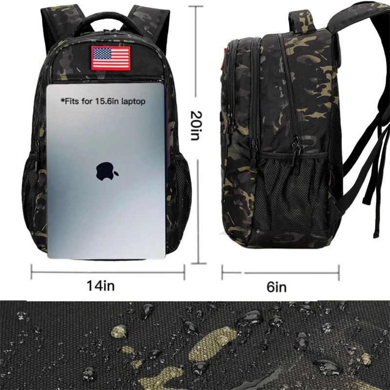 Government Reserves 50L Waterproof Quick Drying Headphone Jack Backpack Emergency Medical Services 600d Oxford Durable Camouflage Backpacks