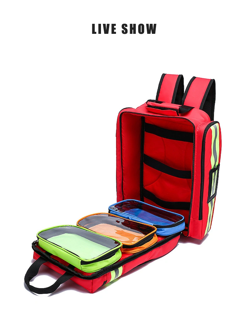 Empty Stylish Trauma Modular Paramedic First Aid Kit Medical Collection Luxury Trolley Bags Medic Module Backpack Bag for Doctor