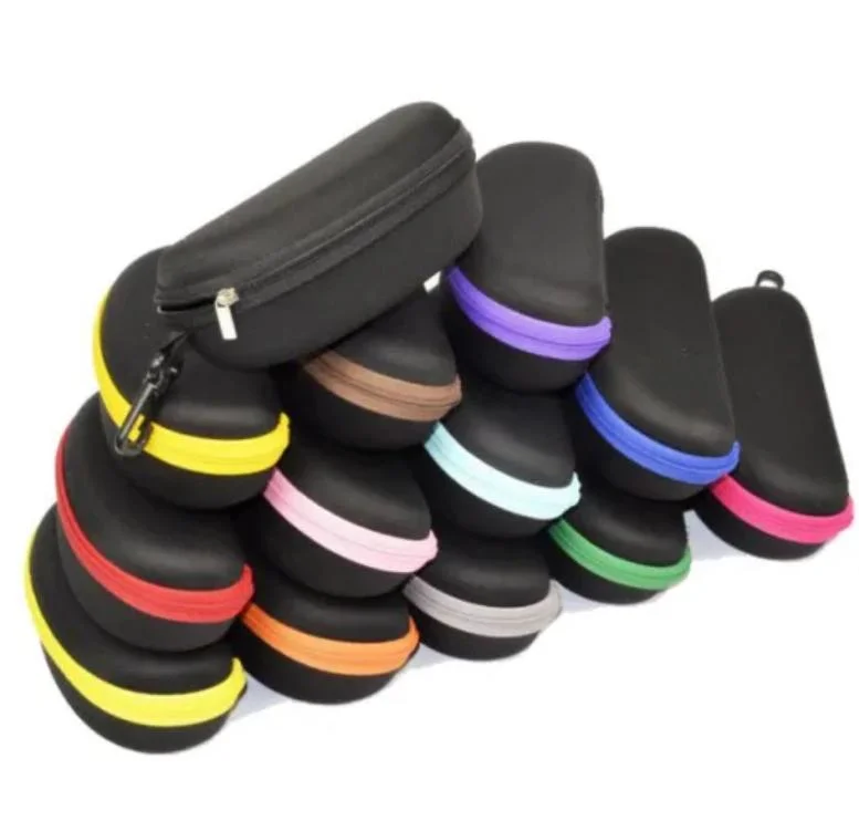 Wholesale Custom Logo Zipper Bag Large Space Color Sunglasses Case EVA Glasses Cases