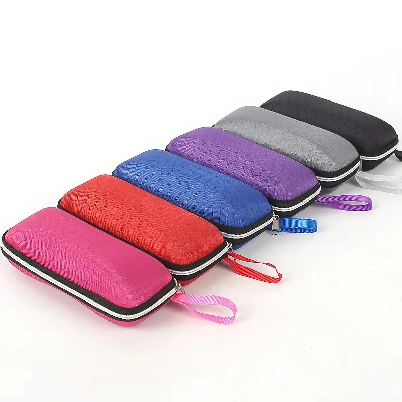 Ready to Ship Wholesale Glasses Holder Car Sunglasses Cover Watch Pouch Leather Black Sunglasses EVA Case