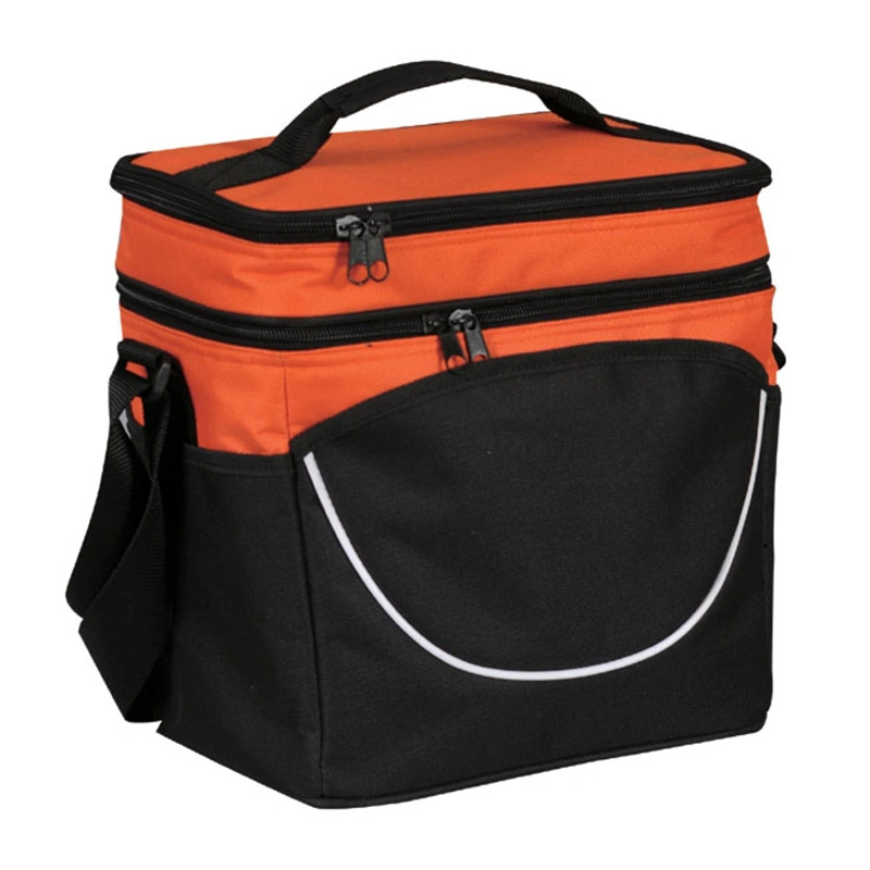 Sling Organizer Lunch Insulated Cooler Bags with Two Compartments