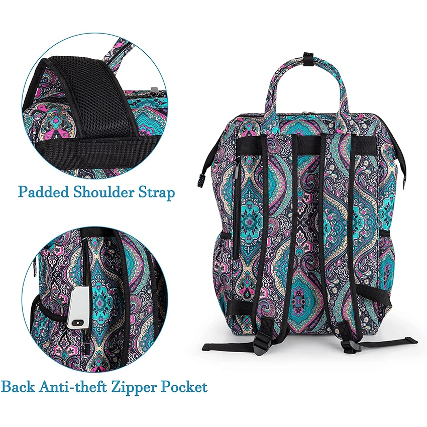 Nurse Bag Heavy Duty Storage Backpack Medical Work with Steel Frame Top Layer Zip-Top Closure Inner Padded Totem