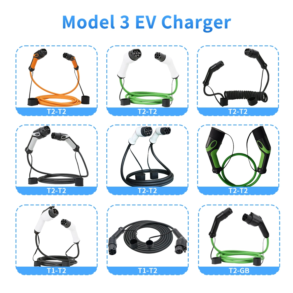 Type 1 to Type 2 3.5kw 7kw 16A 32A Saej 1772 Electric Car Charger EV Charging Cable