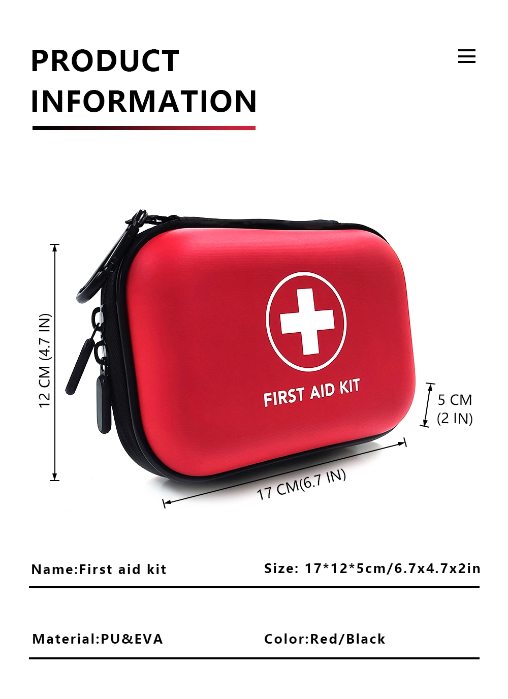 Custom Logo Mini Travel Portable Outdoor EVA First Aid Kit with Emergency Medical Supplies