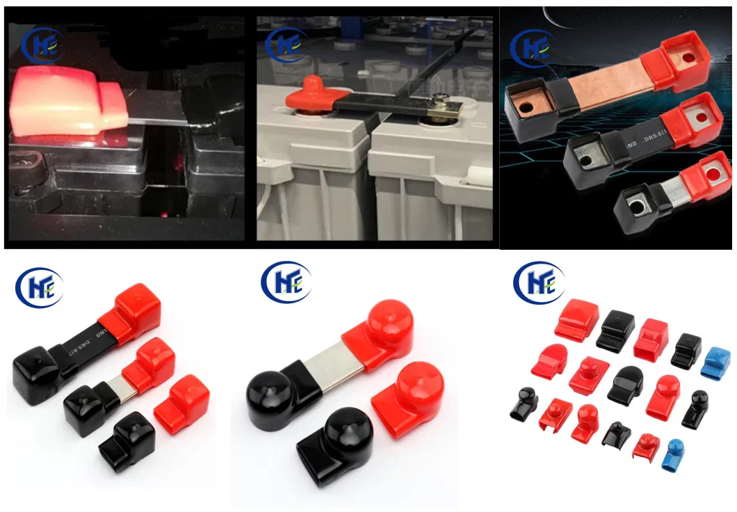 Ta40-65 Red Black Power Bus Bar Dual Busbar Protector Boot Terminal Link Cover PVC Stud Busbar Insulators with UL94V-0 Reach RoHS