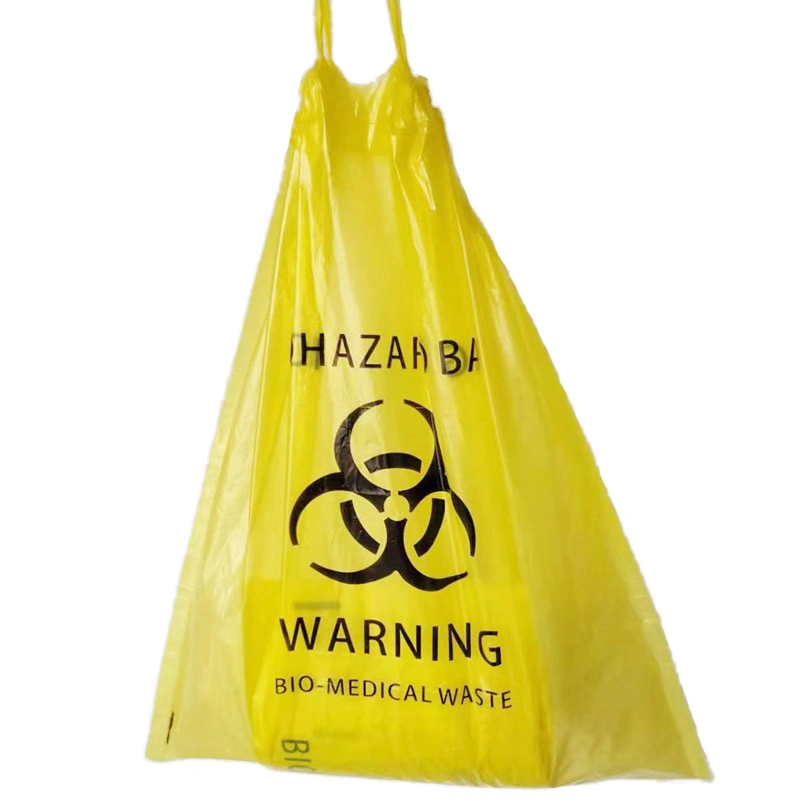 Large Capacity Customized Biohazard Drawstring Medical Garbage Bag Hospital Waste Bag