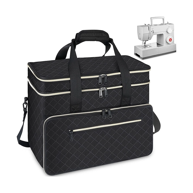 Multi-Functional Double-Layered Sewing Machine Bag Carrying Case for Storage Organize